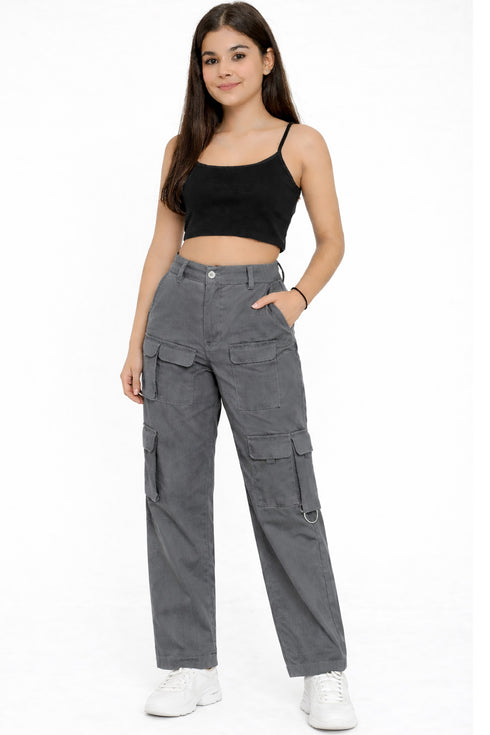 Girls Cargo Combat Trousers