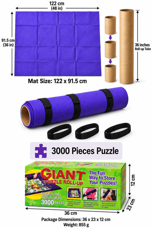 Jigsaw Puzzle Roll Up Storage Mat – Up to 3000 Pieces
