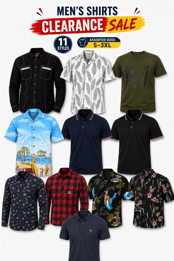 11 Pack Men’s Shirts Clearance Sale | Assorted Styles S-3XL
