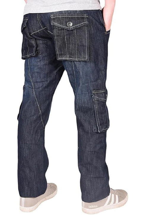 Mens Cargo Combat Denim Jeans - TF260