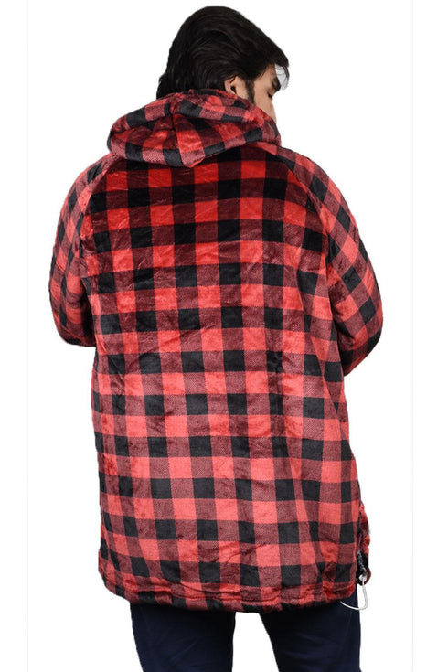 Blanket Oversized Hoodie Small Check