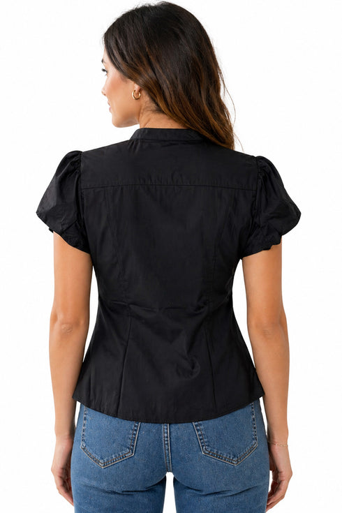 12 Pack Women’s Black Button-Up Shirts – From £1.99 Per Unit