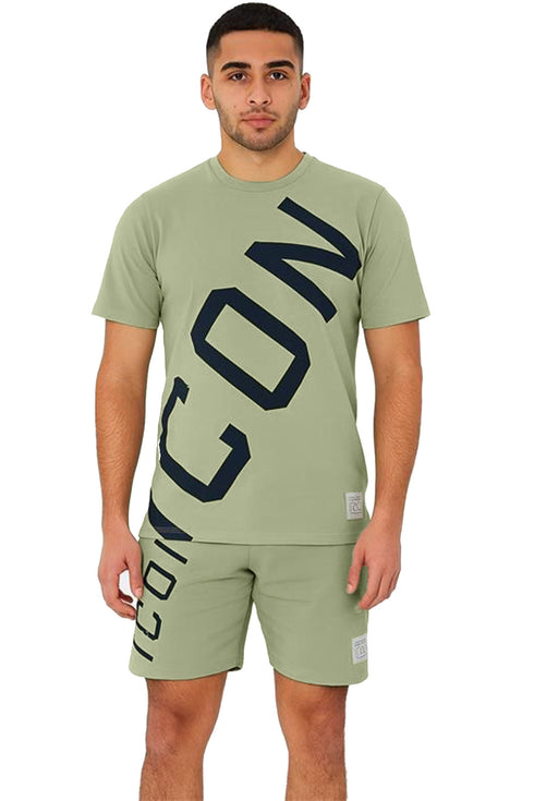 Men's Cotton T-Shirt & Shorts Set – Casual Print Tracksuit Outfit