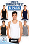 6 Pack Men's Plain Polycotton Sleeveless Vest – Soft, Lightweight, Print-Friendly Gym Tank Top