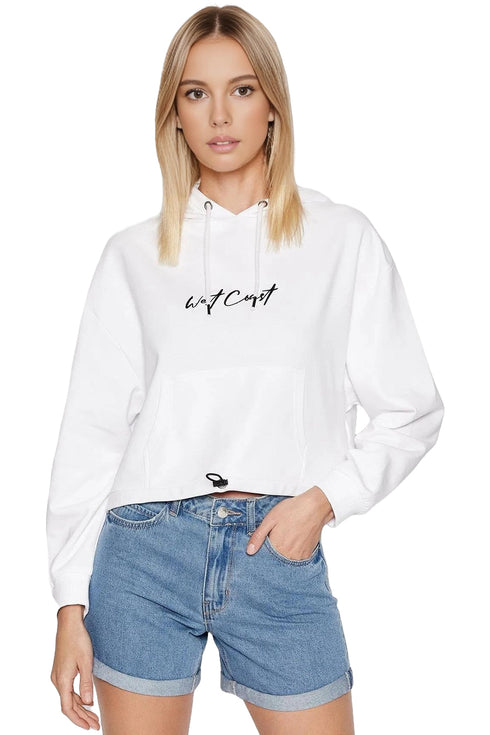 Womens Long Sleeve Cropped Hoodie