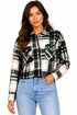 Ladies Collar Checked Jacket