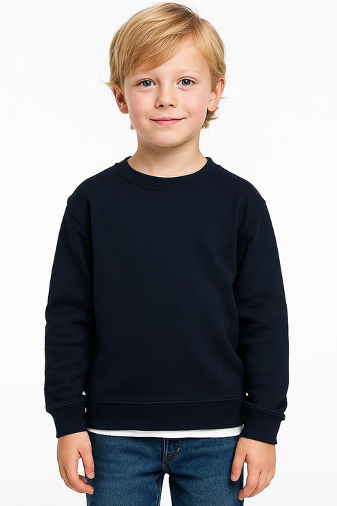 Kids Plain Crew Neck Sweatshirt