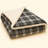 Plaid Sherpa Fleece Blanket | Reversible Sofa & Bed Throw