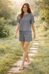 Women’s Polycotton Lounge-wear Set – 2 Piece T-Shirt & Shorts Co-Ord