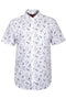 Mens White Boat Print Hawaiian Shirt