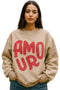 Womens Oversized Printed Sweatshirt – Baggy Comfort Fit, Front Print, Long Sleeve Jumper