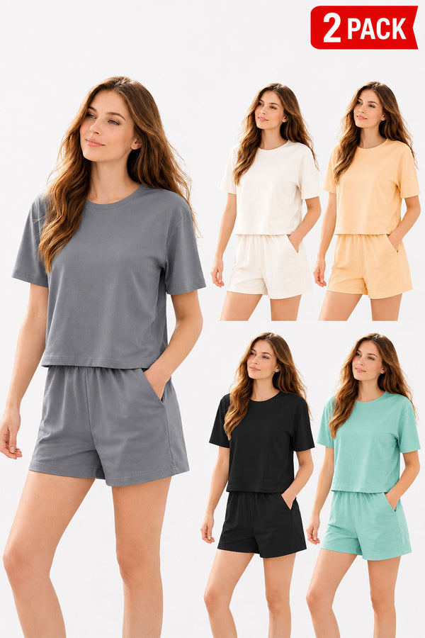 2 Pack Women’s Polycotton Lounge-wear Set