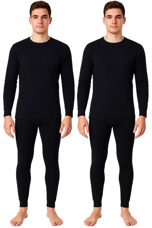 2 Pack Mens Premium Quality Thermal Long Johns Full Set