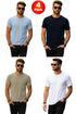 4 Pack Mens Plain Polycotton T-shirt