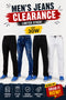 4 Pack Men’s Jeans Clearance Sale Size 30W - From £4.99 Per Unit