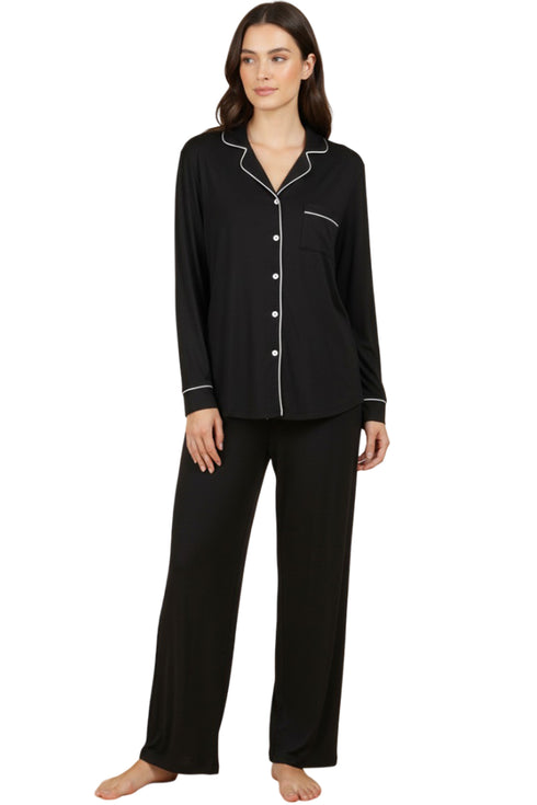 Women’s Long Sleeve Pyjama Set – Silk Satin Fabric Sleepwear