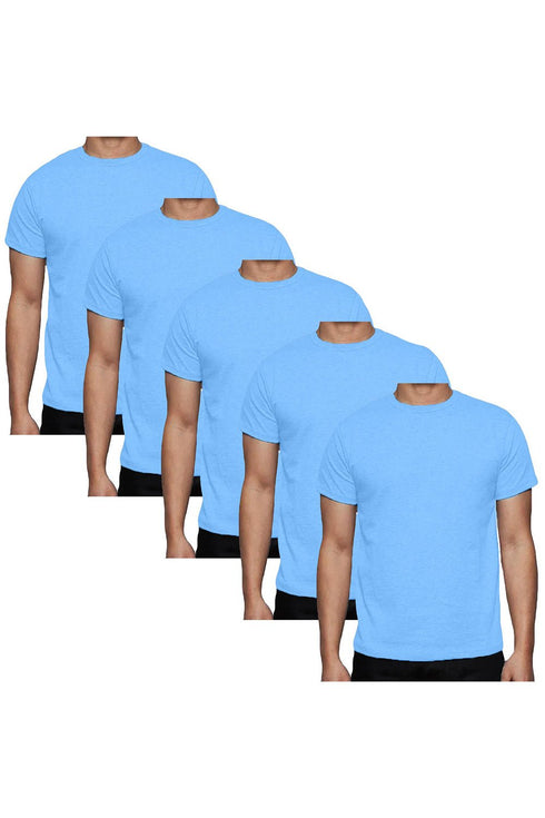 5 Pack Mens Plain Polycotton T-shirt