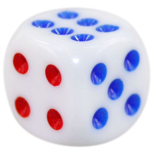 Six Sided Dotted Dice For Games