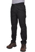 Mens Elasticated Waist Polycotton Trousers - Black