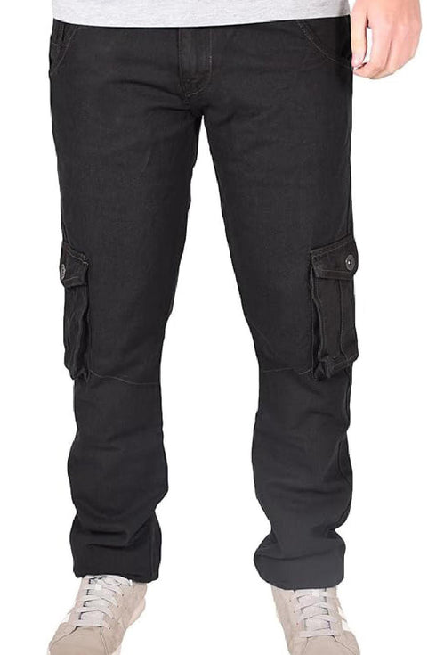 Mens Cargo Combat Denim Jeans - TF260