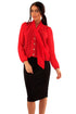 Women's Button-Up Blouse with Lace Shoulders