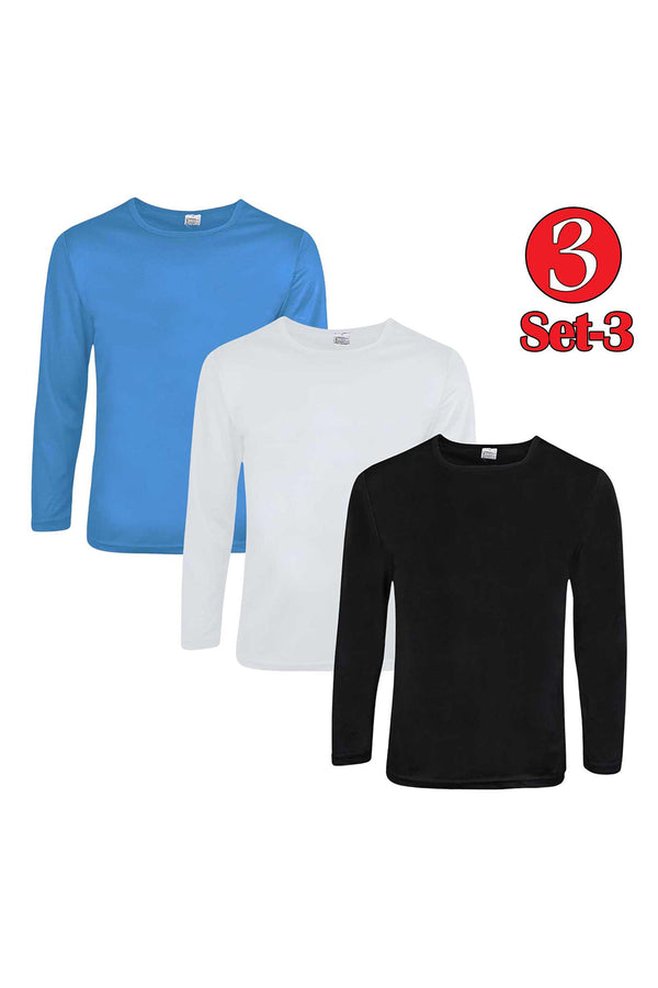 3 Pack Kids Quick Dry Long Sleeve T-Shirt - Set 3
