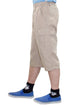 Mens Three Quarter Cotton Cargo Shorts