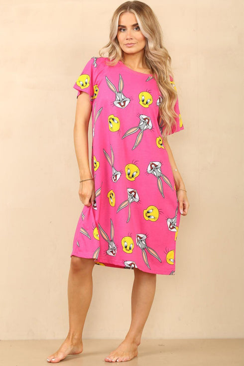 Women’s Soft Cartoon Nighty - Night Shirt