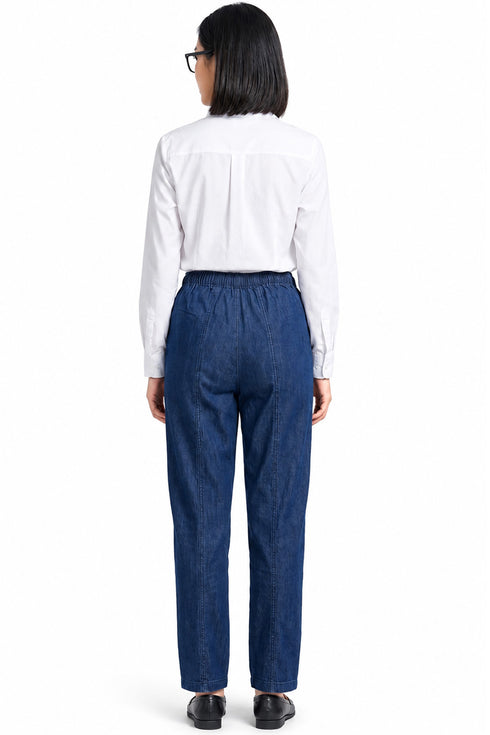Women’s Blue Elastic Waist Jeans