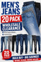 20 Pack Men’s Mixed Styles Washes Sizes Jeans - From £3.74 Per Unit