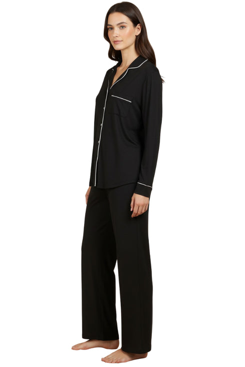 Women’s Long Sleeve Pyjama Set – Silk Satin Fabric Sleepwear