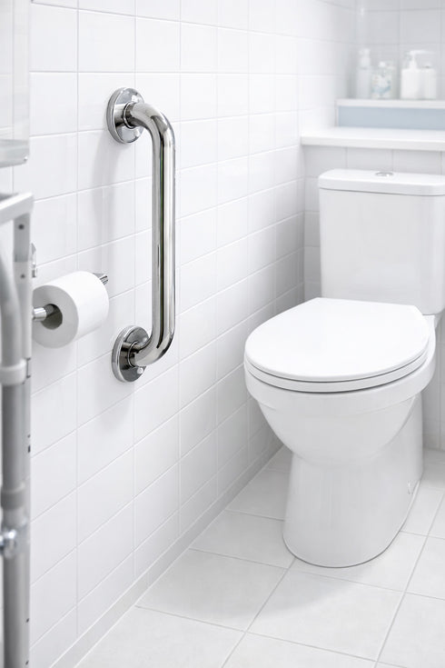 450mm Stainless Steel Bathroom Grab Rail | Wall Mounted Safety Handle