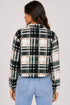 Ladies Collar Checked Jacket