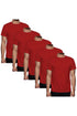 5 Pack Mens Plain Polycotton T-shirt