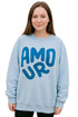 Womens Oversized Printed Sweatshirt – Crewneck, Baggy Long Sleeve Jumper