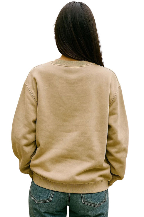 Womens Oversized Printed Sweatshirt – Baggy Comfort Fit, Front Print, Long Sleeve Jumper