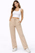 Women’s Fleece Open Hem Joggers – Drawstring Lounge Bottoms