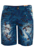 Men's Tropical Print Blue Lounge Shorts – Casual Summer Beachwear