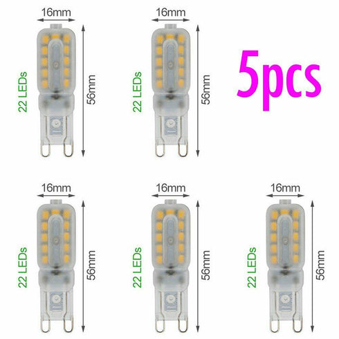 5 Pieces G9 LED Halogen Bulbs