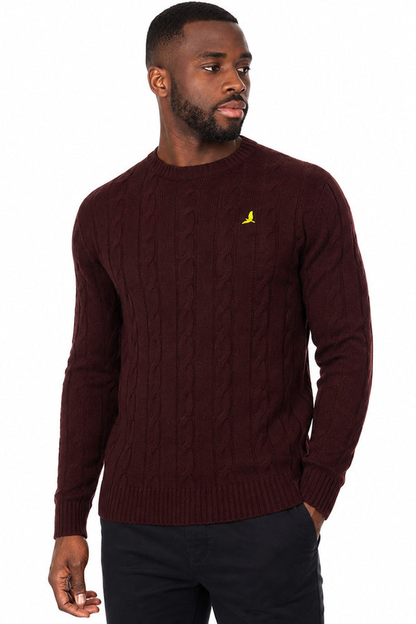 Men’s Cable Knit Crew Neck Jumper