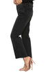 Women’s Black High-Waisted Wide-Leg Cropped Jeans