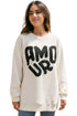 Womens Oversized Printed Sweatshirt – Baggy Comfort Fit, Front Print, Long Sleeve Jumper