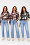 Ladies Collar Checked Jacket