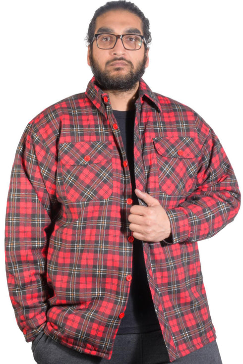 Mens Sherpa Padded Winter Shirt
