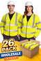 26 Pack Hi Vis Safety Shirts – High Visibility Reflective Work Shirts Bulk Wholesale