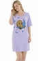 Ladies Short Sleeve Moon Comfy Night Shirt