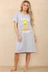 Women’s Soft Cartoon Nighty - Night Shirt