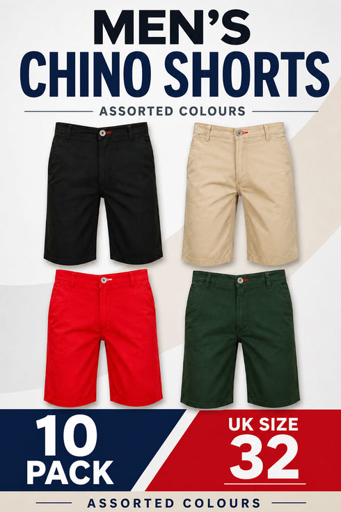 Jack South Chino Cotton Shorts Multi Packs & Colours - From £2.50 Per Unit