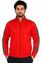 Men’s Red Full Zip Jumper with Contrast Sleeve Tape - L