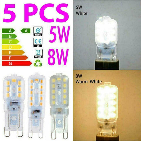 5 Pieces G9 LED Halogen Bulbs